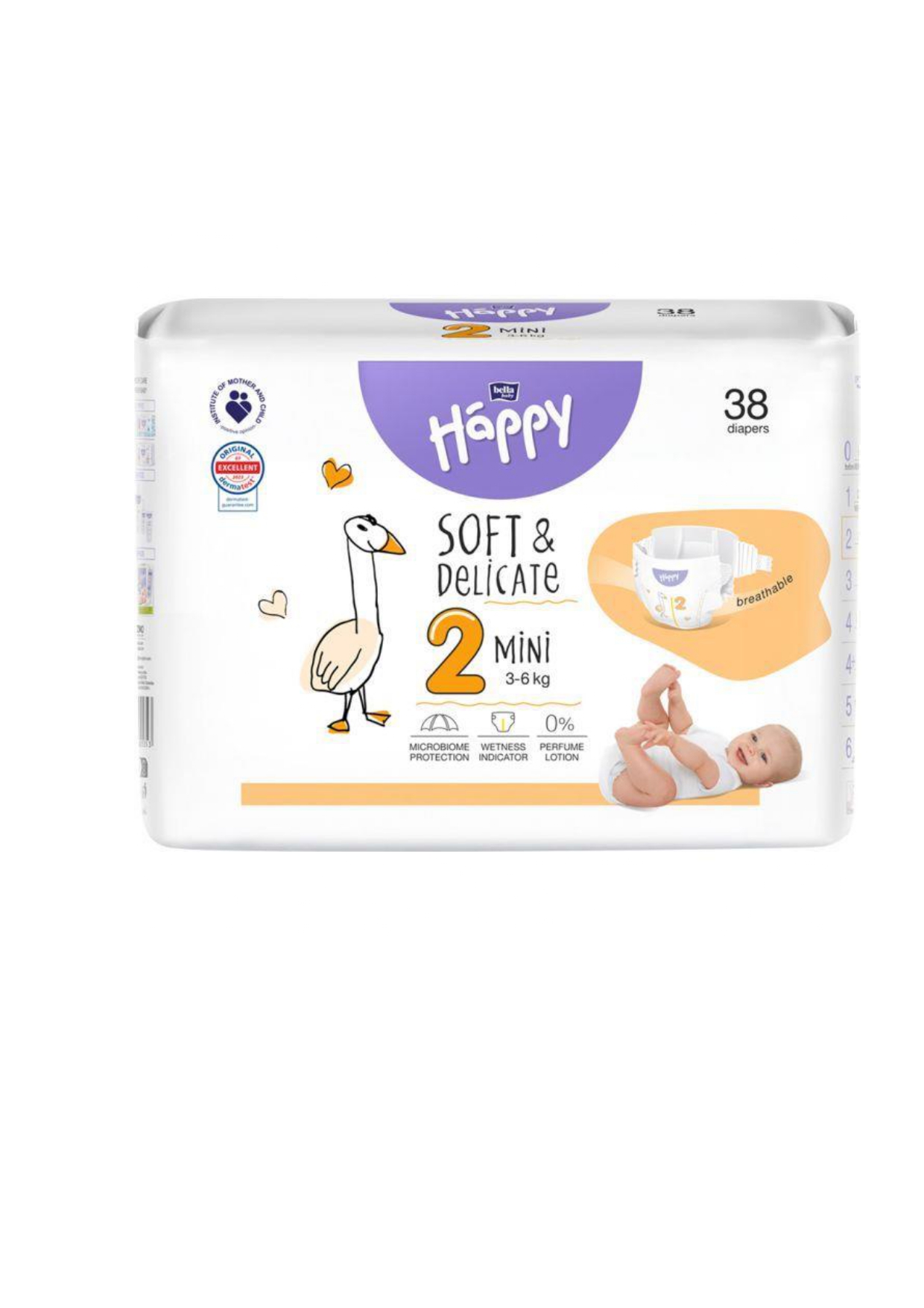 Підгузки дитячі Happy 2 Mini 3-6 кг 38 шт (5900516605353)